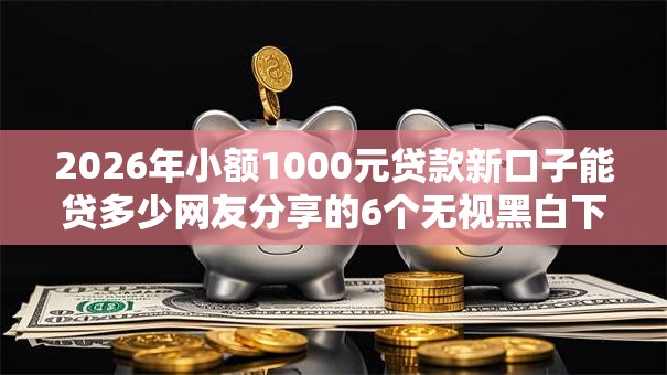 2026年小额1000元贷款新口子能贷多少网友分享的6个无视黑白下款8000左右的口子我觉得不错！