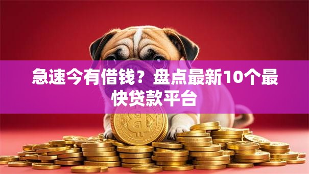 急速今有借钱？盘点最新10个最快贷款平台