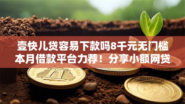 壹快儿贷容易下款吗8千元无门槛本月借款平台力荐！分享小额网贷口子8千元无门槛借款