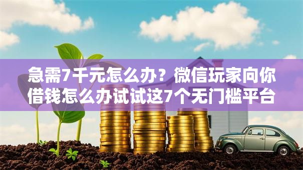 急需7千元怎么办？微信玩家向你借钱怎么办试试这7个无门槛平台