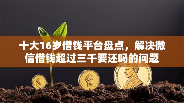 十大16岁借钱平台盘点,解决微信借钱超过三千要还吗的问题 十大16岁借钱平台盘点,解决微信借钱超过三千要还吗的问题