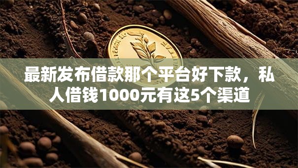 最新发布借款那个平台好下款，私人借钱1000元有这5个渠道