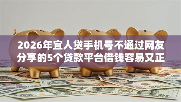 2026年宜人贷手机号不通过网友分享的5个贷款平台借钱容易又正规我觉得不错！