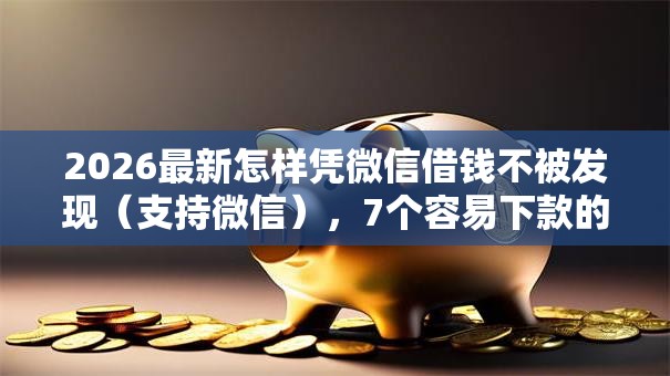 2026最新怎样凭微信借钱不被发现(支持微信),7个容易下款的借款平台2025无私分享 2026最新怎样凭微信借钱不被发现(支持微信),7个容易下款的借款平台2025无私分享
