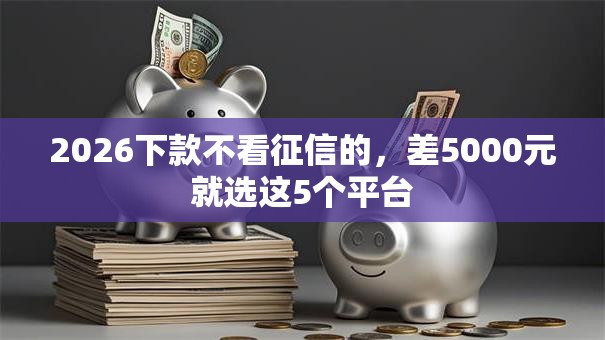 2026下款不看征信的,差5000元就选这5个平台 2026下款不看征信的,差5000元就选这5个平台
