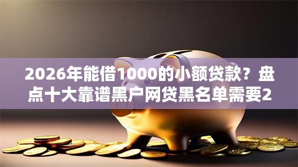 2026年能借1000的小额贷款？盘点十大靠谱黑户网贷黑名单需要2万能借款平台