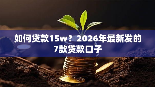 如何贷款15w?2026年最新发的7款贷款口子 如何贷款15w?2026年最新发的7款贷款口子