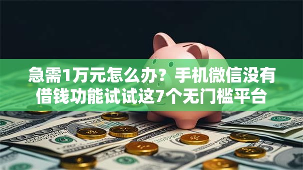 急需1万元怎么办?手机微信没有借钱功能试试这7个无门槛平台 急需1万元怎么办?手机微信没有借钱功能试试这7个无门槛平台
