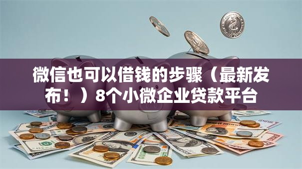 微信也可以借钱的步骤(最新发布!)8个小微企业贷款平台 微信也可以借钱的步骤(最新发布!)8个小微企业贷款平台