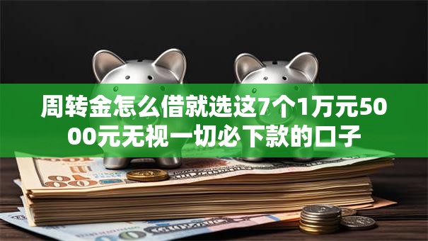 周转金怎么借就选这7个1万元5000元无视一切必下款的口子