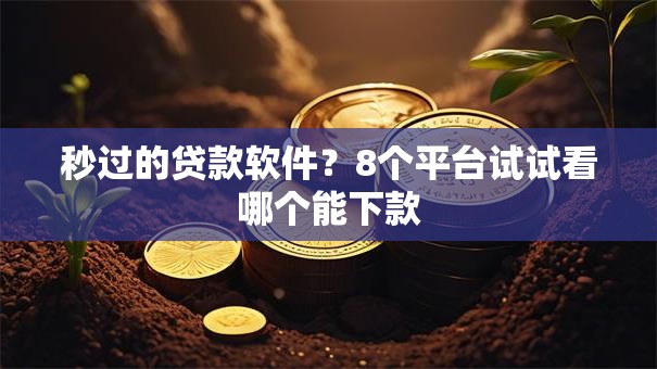 秒过的贷款软件？8个平台试试看哪个能下款