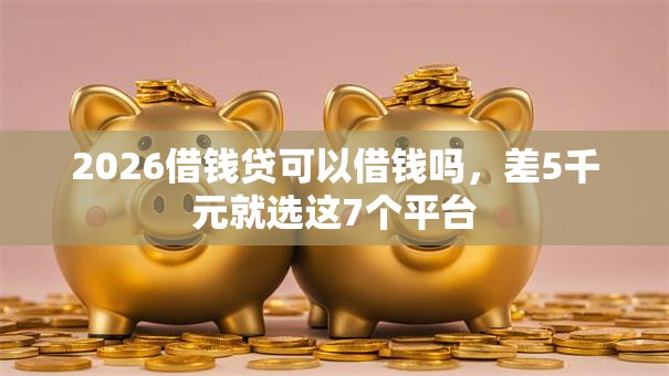 2026借钱贷可以借钱吗，差5千元就选这7个平台