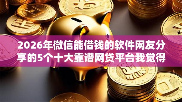 2026年微信能借钱的软件网友分享的5个十大靠谱网贷平台我觉得不错！