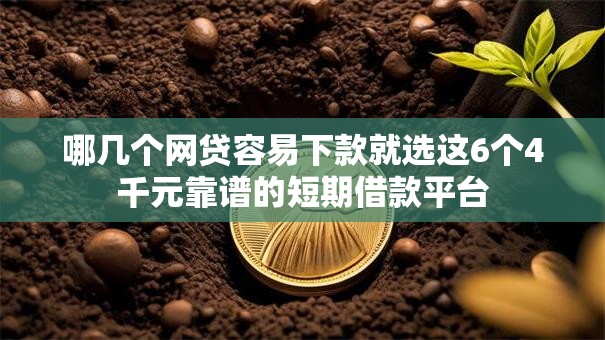哪几个网贷容易下款就选这6个4千元靠谱的短期借款平台