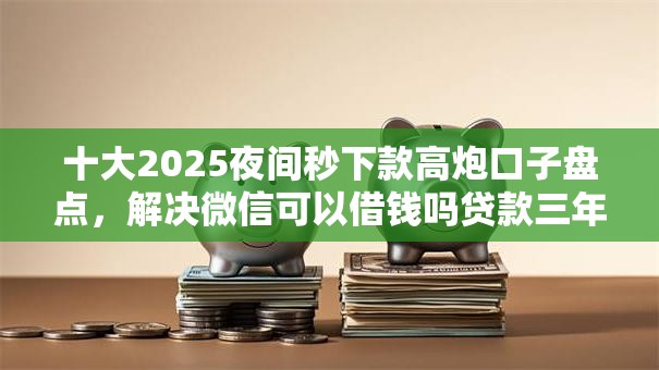 十大2025夜间秒下款高炮口子盘点，解决微信可以借钱吗贷款三年的问题