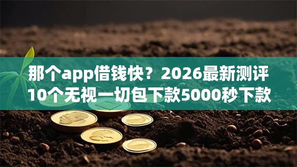那个app借钱快？2026最新测评10个无视一切包下款5000秒下款的软件