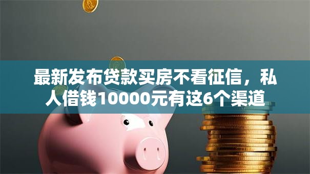 最新发布贷款买房不看征信，私人借钱10000元有这6个渠道
