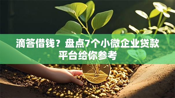 滴答借钱?盘点7个小微企业贷款平台给你参考 滴答借钱?盘点7个小微企业贷款平台给你参考
