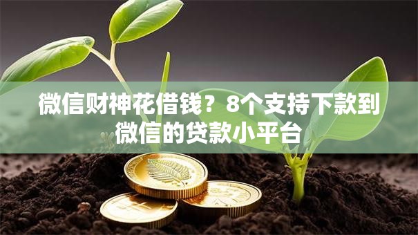 微信财神花借钱？8个支持下款到微信的贷款小平台
