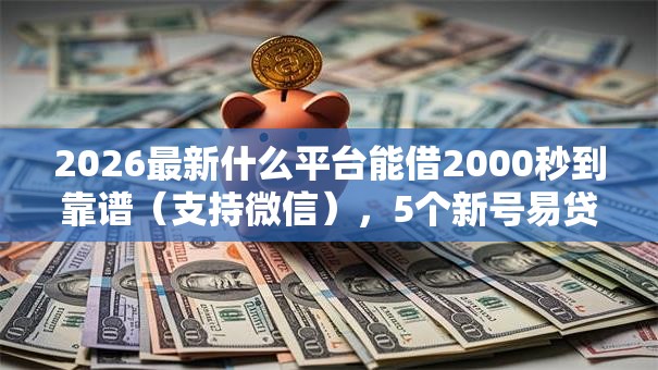 2026最新什么平台能借2000秒到靠谱（支持微信），5个新号易贷速审秒下款平台无私分享