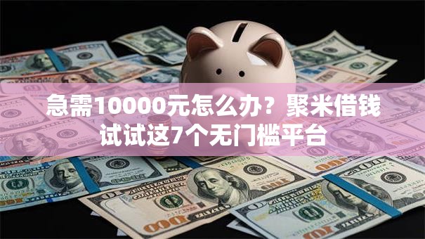 急需10000元怎么办?聚米借钱试试这7个无门槛平台 急需10000元怎么办?聚米借钱试试这7个无门槛平台
