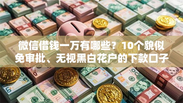 微信借钱一万有哪些？10个貌似免审批、无视黑白花户的下款口子合集