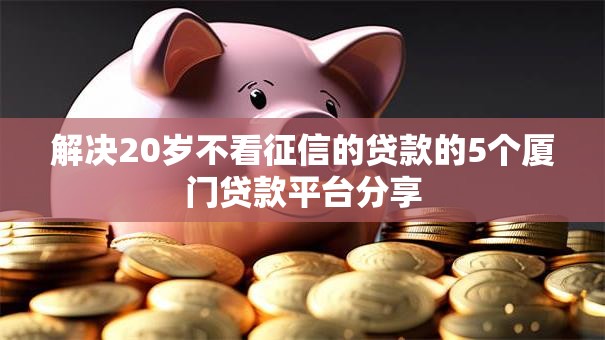 解决20岁不看征信的贷款的5个厦门贷款平台分享