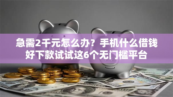 急需2千元怎么办?手机什么借钱好下款试试这6个无门槛平台 急需2千元怎么办?手机什么借钱好下款试试这6个无门槛平台