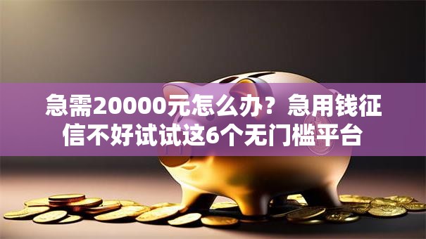 急需20000元怎么办？急用钱征信不好试试这6个无门槛平台
