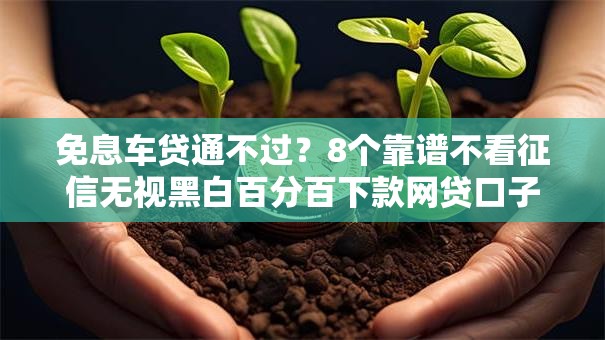 免息车贷通不过？8个靠谱不看征信无视黑白百分百下款网贷口子推荐
