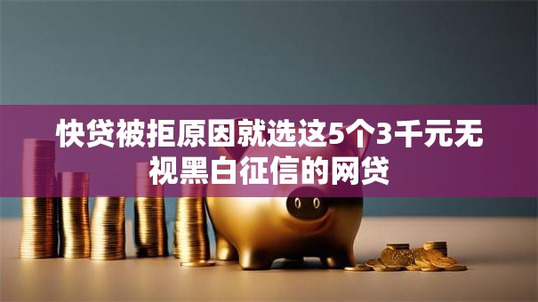 快贷被拒原因就选这5个3千元无视黑白征信的网贷 快贷被拒原因就选这5个3千元无视黑白征信的网贷