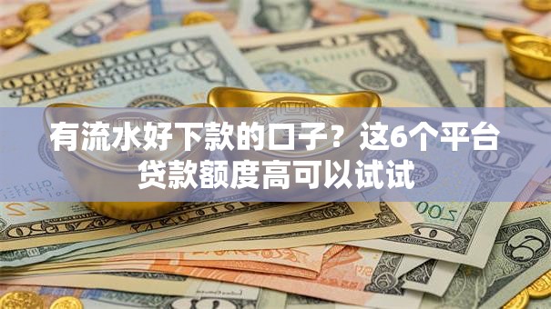 有流水好下款的口子？这6个平台贷款额度高可以试试