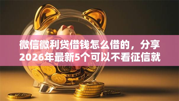 微信微利贷借钱怎么借的，分享2026年最新5个可以不看征信就能下款的软件