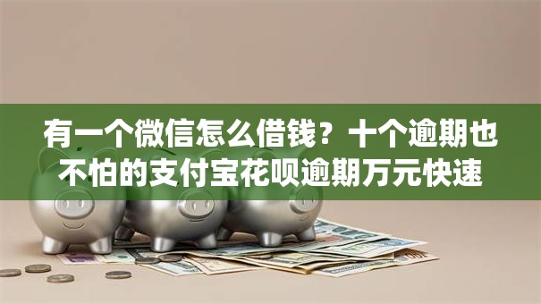 有一个微信怎么借钱？十个逾期也不怕的支付宝花呗逾期万元快速贷款app