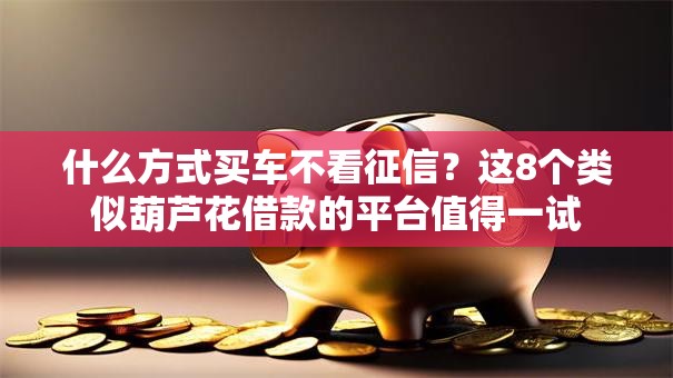 什么方式买车不看征信？这8个类似葫芦花借款的平台值得一试