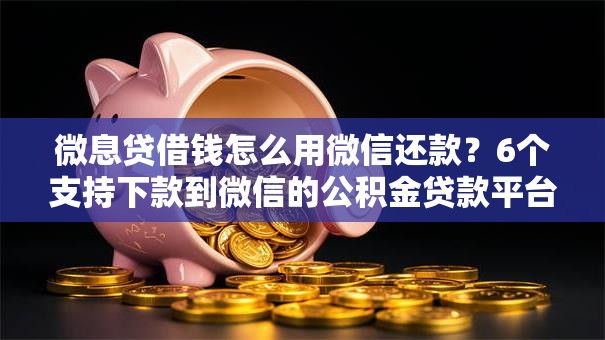 微息贷借钱怎么用微信还款？6个支持下款到微信的公积金贷款平台