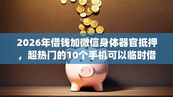 2026年借钱加微信身体器官抵押，超热门的10个手机可以临时借钱的app推荐