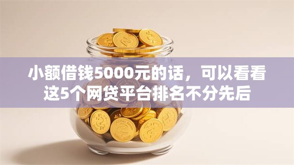 小额借钱5000元的话，可以看看这5个网贷平台排名不分先后