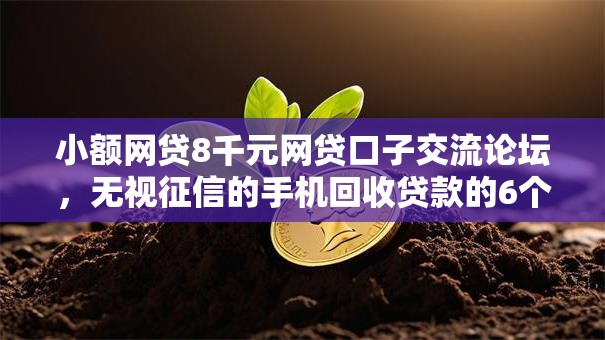 小额网贷8千元网贷口子交流论坛，无视征信的手机回收贷款的6个平台介绍