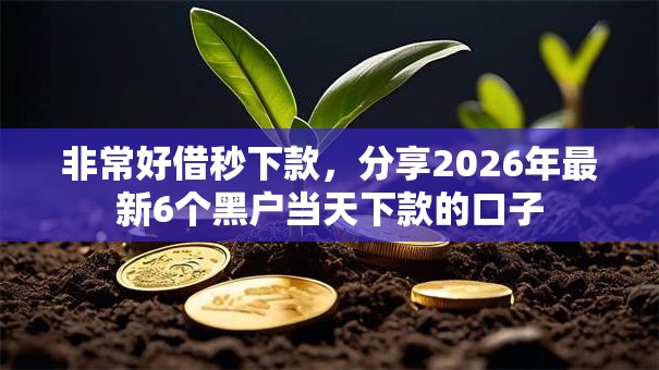 非常好借秒下款,分享2026年最新6个黑户当天下款的口子 非常好借秒下款,分享2026年最新6个黑户当天下款的口子