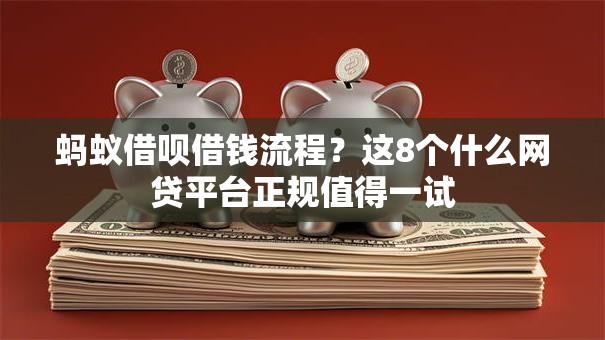 蚂蚁借呗借钱流程？这8个什么网贷平台正规值得一试