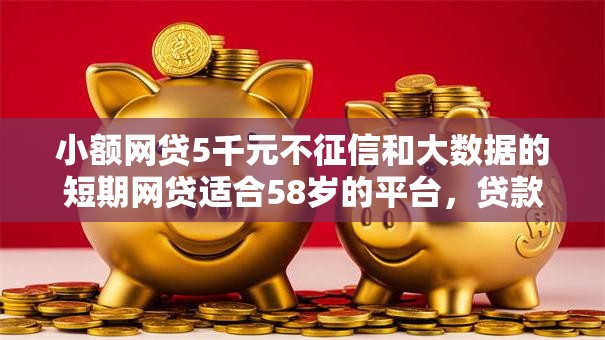 小额网贷5千元不征信和大数据的短期网贷适合58岁的平台，贷款申请一直被拒的6个平台介绍