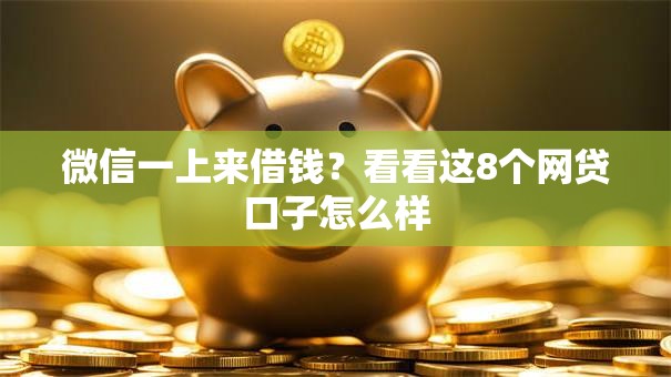 微信一上来借钱？看看这8个网贷口子怎么样