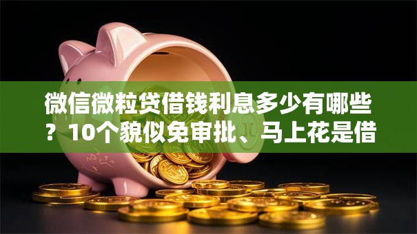 微信微粒贷借钱利息多少有哪些？10个貌似免审批、马上花是借款平台贷款合集
