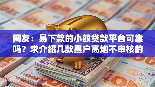 网友:易下款的小额贷款平台可靠吗?求介绍几款黑户高炮不审核的口子 网友:易下款的小额贷款平台可靠吗?求介绍几款黑户高炮不审核的口子