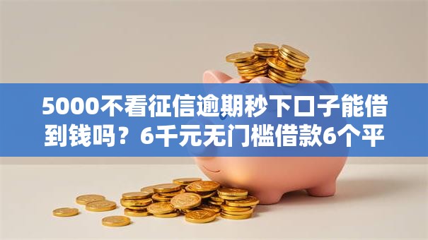 5000不看征信逾期秒下口子能借到钱吗？6千元无门槛借款6个平台推荐