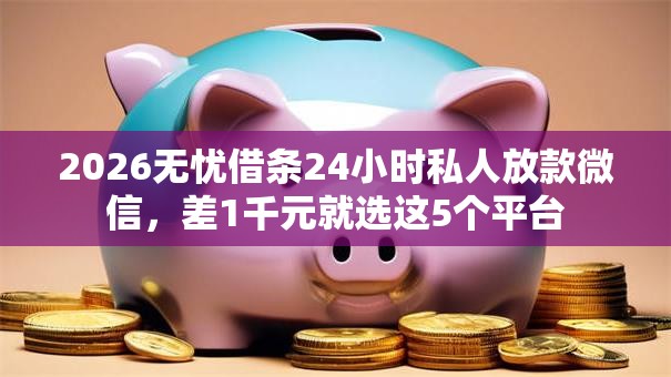 2026无忧借条24小时私人放款微信，差1千元就选这5个平台