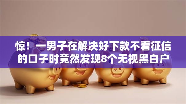 惊!一男子在解决好下款不看征信的口子时竟然发现8个无视黑白户的下款口子,事后分享了出来 惊!一男子在解决好下款不看征信的口子时竟然发现8个无视黑白户的下款口子,事后分享了出来