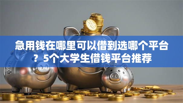 急用钱在哪里可以借到选哪个平台？5个大学生借钱平台推荐