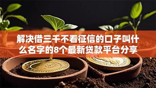 解决借三千不看征信的口子叫什么名字的8个最新贷款平台分享